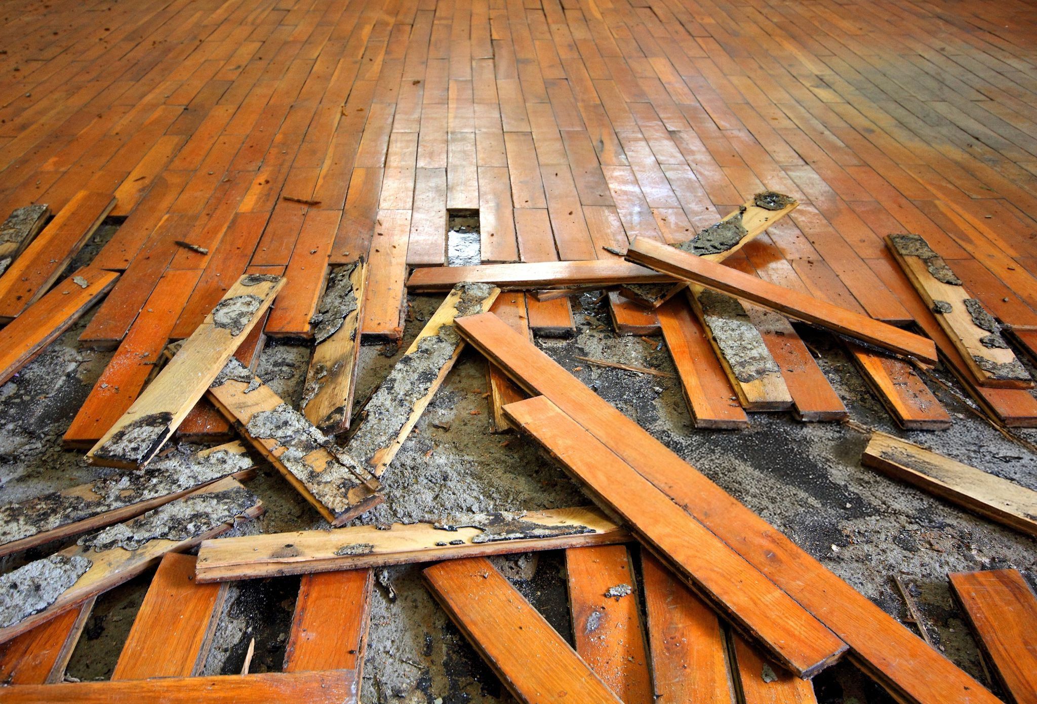 Water damage | Flooring Contractor Queens | Floor Refinishing